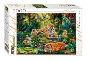 Пазлы 2000 В джунглях. Тигры Step puzzle, 960x680 мм