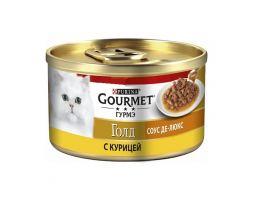 Корм для кошек соус де-люкс Gourmet с курицей 85 г