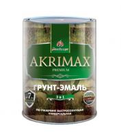 Эмаль- грунт 3в1 глянцевая Akrimax premium 0,8 кг коричневая